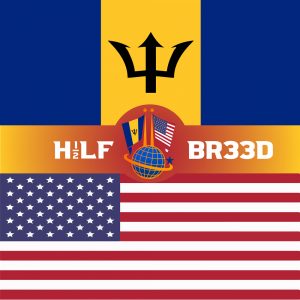 H1/2LF BR33D – BARBADOS - USA FLAG